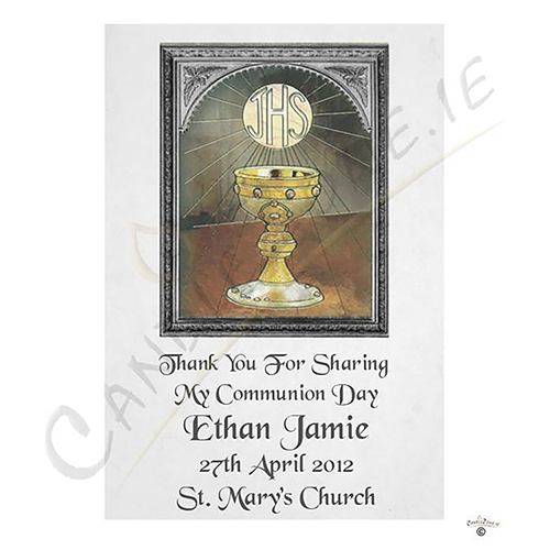 Personalised 1st Holy Communion Favour - Silver Chalice