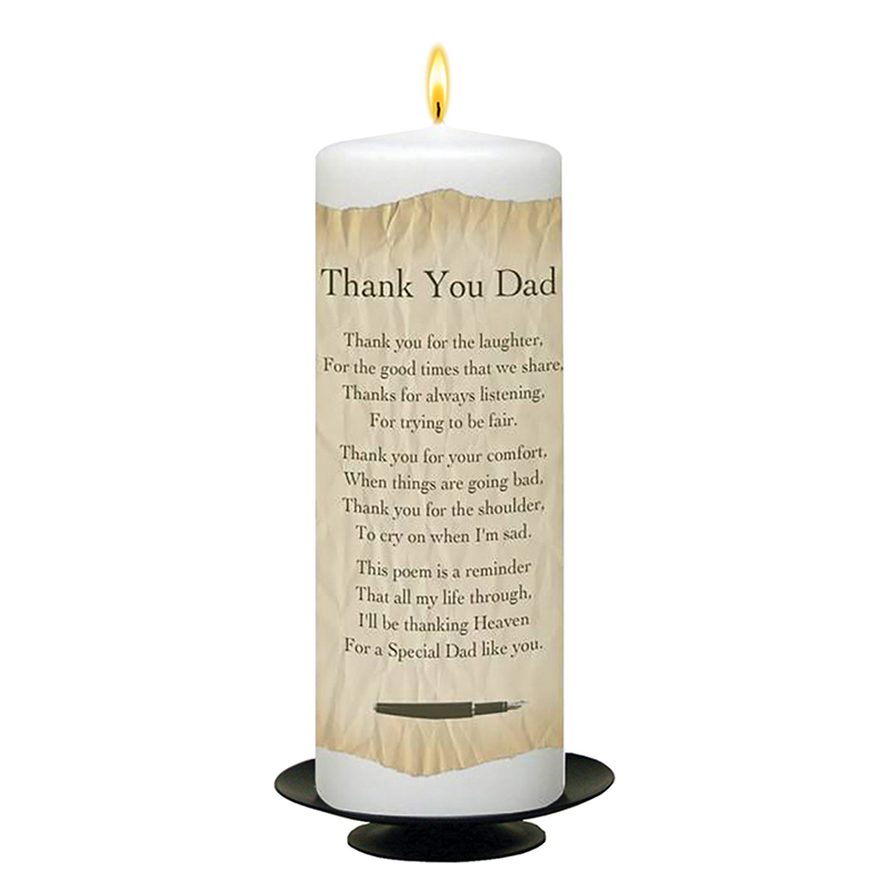 Personalised Fathers Day Gift Candle - Parchment with Photo