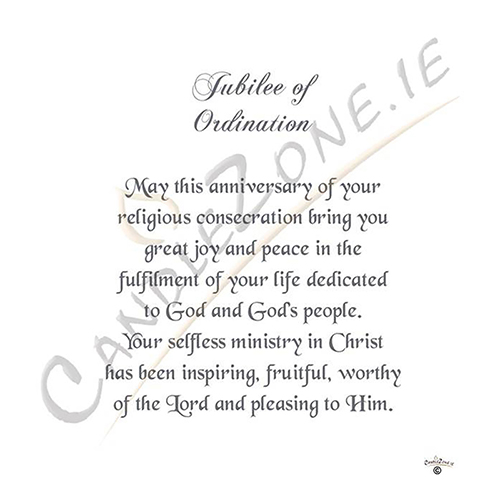 Personalised Ordination Candle Gift - Jubilee Ordination (General)