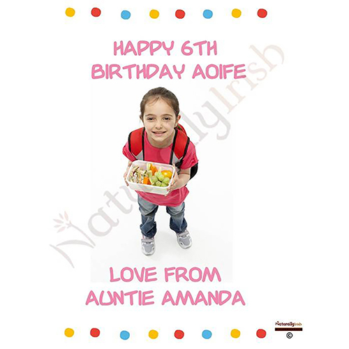Personalised Birthday Candle - Age 6 - Animal Party & Photo