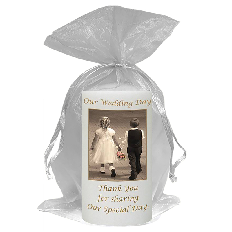 Personalised Thank you Wedding Favour - Young Love Gold