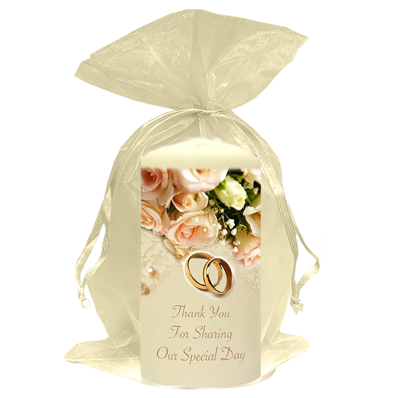 Personalised Thank you Wedding Favour - Pearl