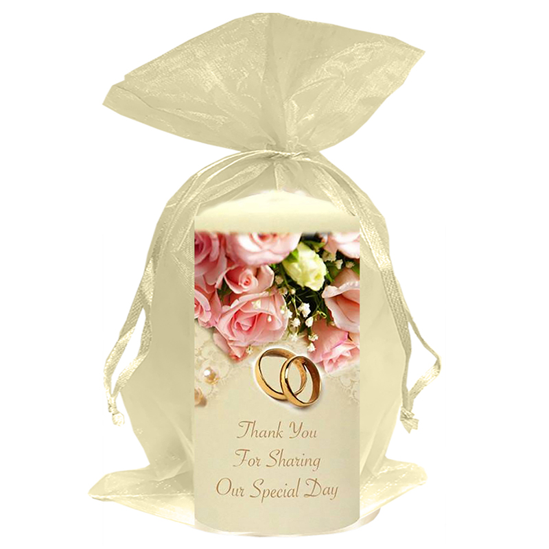 Personalised Thank you Wedding Favour - Pearl