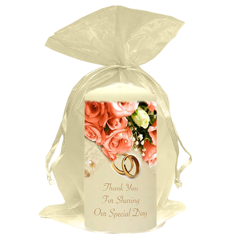 Personalised Thank you Wedding Favour - Pearl