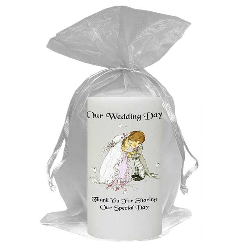 Personalised Thank you Wedding Favour - Mr & Mrs 1st Kiss Silver