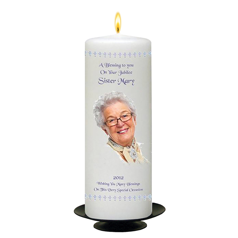 Personalised Ordination Candle Gift - Jubilee Ordination with Photo
