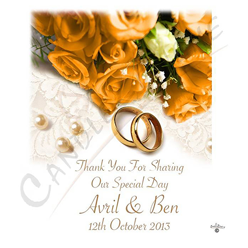 Personalised Thank you Wedding Favour - Pearls