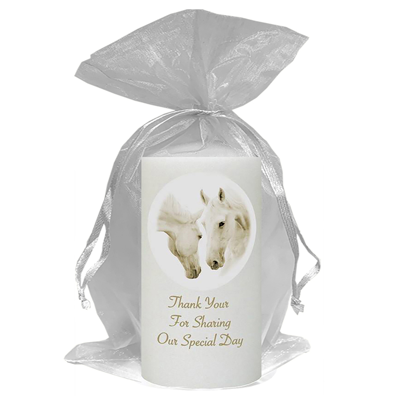 Personalised Thank you Wedding Favour - Wild Horses Gold Script