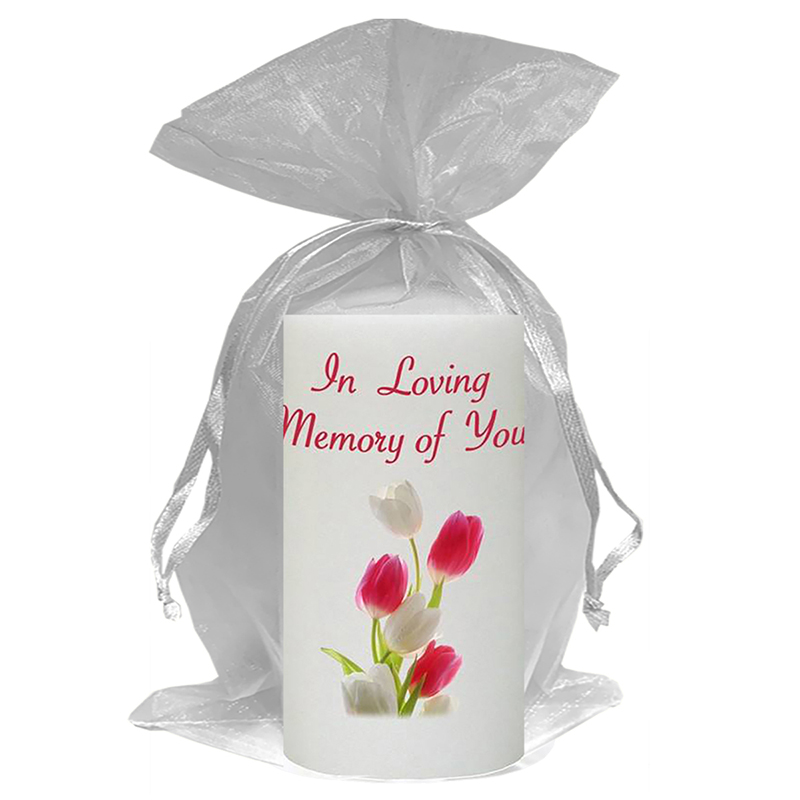 Personalised Remembrance Favour Candle - Tuilip