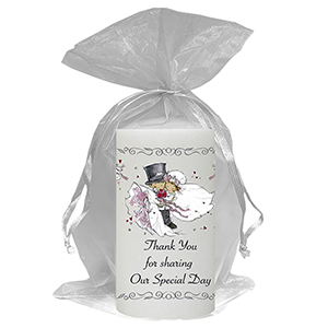 Personalised Thank you Wedding Favour - Family Crest Black script