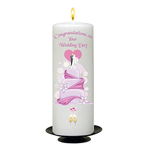 Wedding Candle Gift - Wedding Recipe Cake & Butterflies