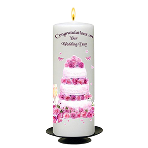 Wedding Candle Gift - Wedding Recipe Cake & Butterflies