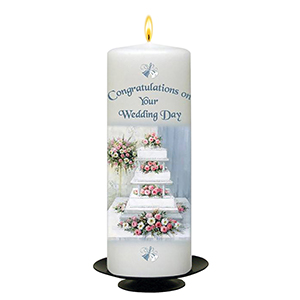 Wedding Candle Gift - Wedding Recipe Cake & Butterflies