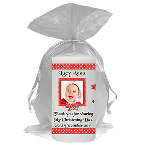 Thank you Christening Favour - Photo Blue