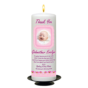 Personalised Godfather Mug Gift - Forget Me Knots Blue with Photo