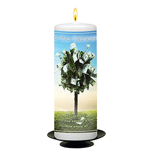 Personalsied Retirement Candle Gift - Beach Sunset