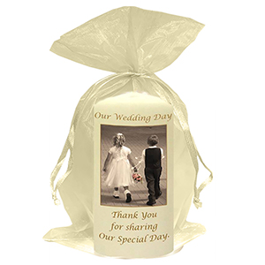 Personalised Thank you Wedding Favour - Young Love Gold
