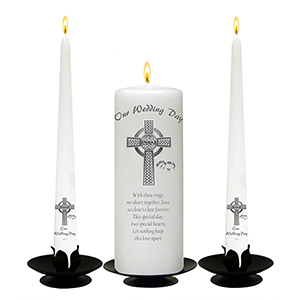 Personalised Wedding Candles - Claddagh Heart
