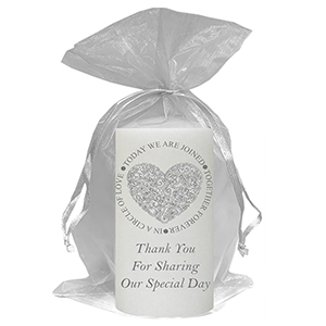 Personalised Thank you Wedding Favour - Blind Love Silver