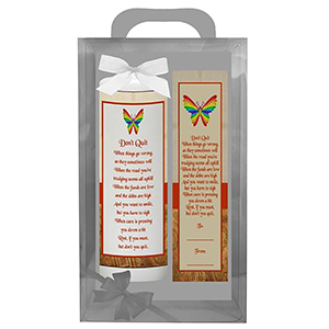 Personalsied Inspirational Candle Gift - Butterfly Dont Quit