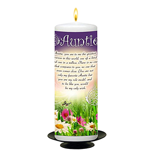 Personalised Family Candle Gift - Auntie & Butterflies