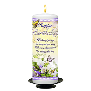 Personalised Birthday Candle - Red Newpaper with photo