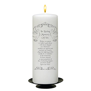 Personalised Wedding Remembrance Candle - Celtic Cross & Rings Gold