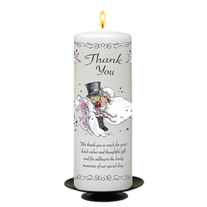 Personalised Wedding Thank you Candle Gift - Doves - Bridesmaid