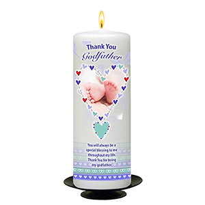 Personalised Godfather Mug Gift - Forget Me Knots Blue with Photo