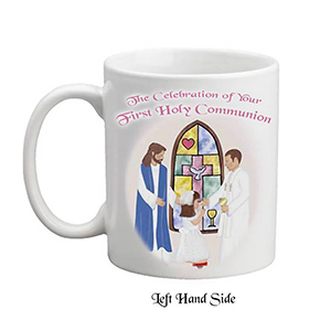 Personalised 1st Holy Communion Candle - Chalice & Parchment