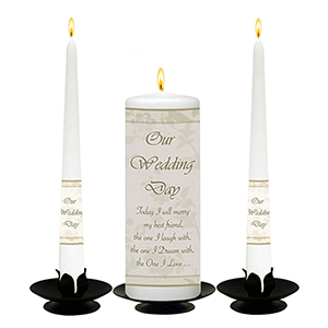 Personalised Wedding Candles - Claddagh Heart