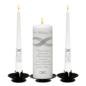 Personalised Wedding Candles - Claddagh Heart