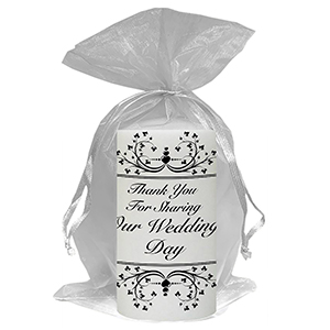 Personalised Thank you Wedding Favour - Blind Love Silver