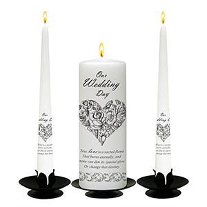 Personalised Wedding Candles - Claddagh Heart
