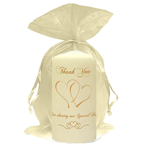Personalised Thank you Wedding Favour - Blind Love Silver