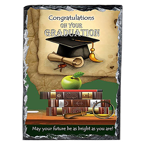 Personalised Graduation Candle Gift - Books & Apple