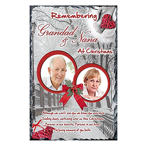 Personalised Christmas Remembrance Slate - Robin & Berries
