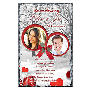 Personalised Christmas Remembrance Slate - Robin & Berries