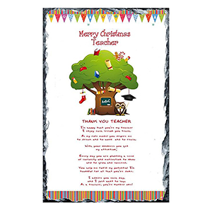 Personalised Christmas Teacher Candle Gift - Waving Elf