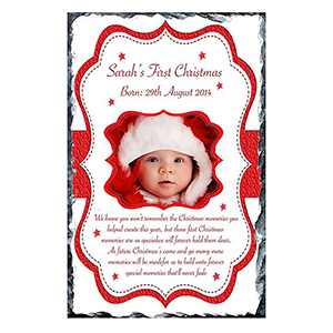 Babys First Chrismtmas Slate - to Nana & Grandad Slate