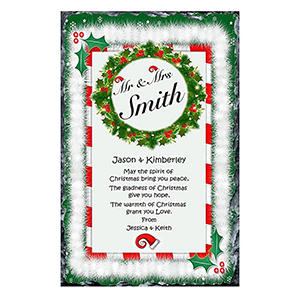 Personalsied Christmas Candle - Our First Christmas - Mr & Mrs Photo Christmas