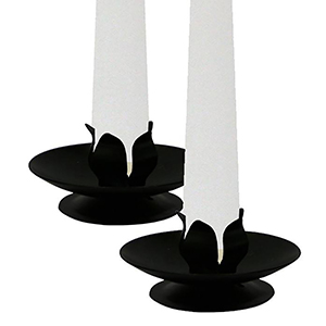 Candle Stand - Set Black includes: 1 Saucer & 2 Tulip Stands