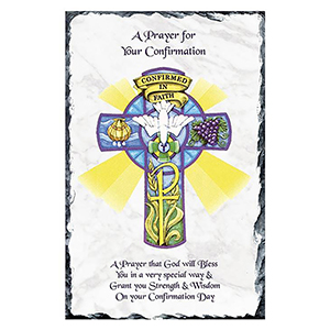 Personalised Confirmation Slate - Dove & Purple Cross