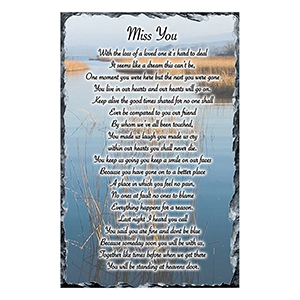 Personalsied Remembrance Slate - Robin & Blossom Heart