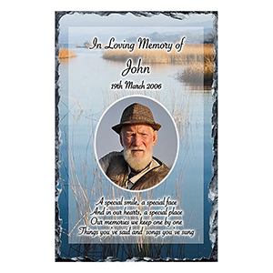 Personalised Remembrance Candle - Boat Sunset with Photo