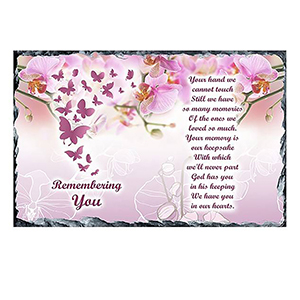 Personalised Remembrance Candle - Butterfly & Sunflowers