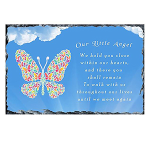 Personalised Remembrance Candle - Angel Wings Blue