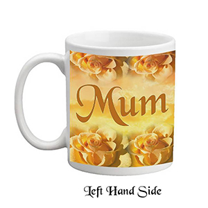 Personalised Mothers Day Mug Gift - Heart & Flowers Grandma