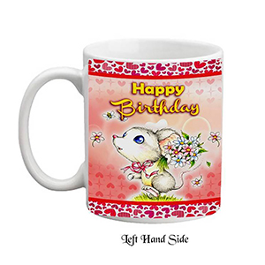Personalised Birthday Mug Gift - Pink Gerbera