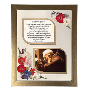 Our Lady of Lourdes Frame - Flowers & Verse & Photo